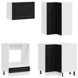 Kitchen Unit PORTO 8 pcs Black Engineered Wood - Top-Down View