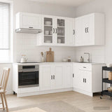 Kitchen Unit PORTO 8 pcs High Gloss White Engineered Wood