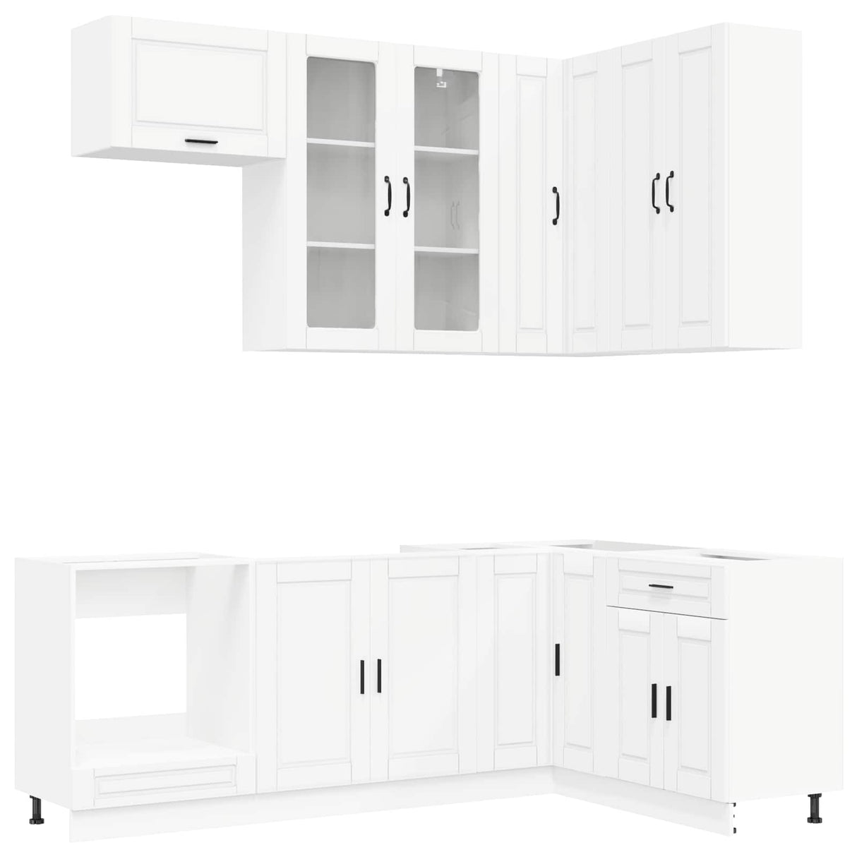 Kitchen Unit PORTO 8 pcs White Engineered Wood