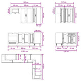 Kitchen Unit PORTO 8 pcs High Gloss White Engineered Wood - Extra Image