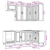 Kitchen Unit PORTO 8 pcs High Gloss White Engineered Wood