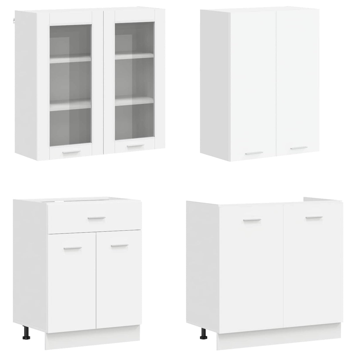 Kitchen Unit LYON 8 pcs White Engineered Wood