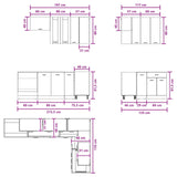 Kitchen Unit LYON 8 pcs White Engineered Wood