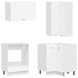 Kitchen Unit LYON 8 pcs White Engineered Wood