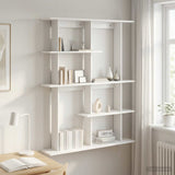 Wall Shelf White 102 x 20 x 130 cm Engineered Wood