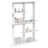 Wall Shelf White 102 x 20 x 130 cm Engineered Wood - Front View