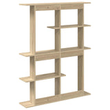 Wall Shelving Unit Brown 102 x 20 x 130 cm Engineered Wood - 45-Degree Angle