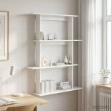 Wall Shelf White 100 x 20 x 126 cm Engineered Wood