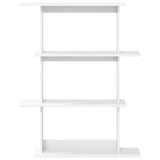 Wall Shelf White 100 x 20 x 126 cm Engineered Wood - Side View