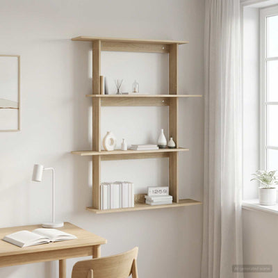 Wall Shelf Sonoma Oak 100 x 20 x 126 cm