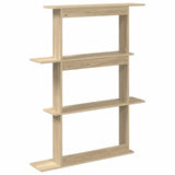 Wall Shelving Unit Brown 100 x 20 x 126 cm Engineered Wood - 45-Degree Angle