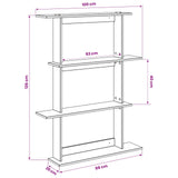 Wall Shelving Unit Brown 100 x 20 x 126 cm Engineered Wood - Close-Up Angle