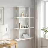 Wall Shelf Wall-Mounted White 56 x 20 x 90 cm Engineered Wood