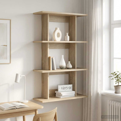 Wall Shelf Sonoma Oak 56 x 20 x 90 cm