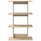 Wall Shelf Wall-Mounted Brown 56 x 20 x 90 cm Engineered Wood - Side View