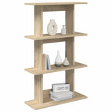 Wall Shelf Wall-Mounted Brown 56 x 20 x 90 cm Engineered Wood - Front View