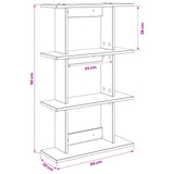 Wall Shelf Wall-Mounted Brown 56 x 20 x 90 cm Engineered Wood