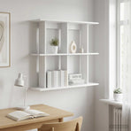 Wall Shelf Wall-Mounted White 80 x 20 x 75 cm Engineered Wood