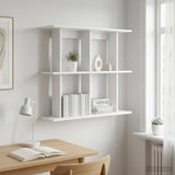 Wall Shelf Wall-Mounted White 80 x 20 x 75 cm Engineered Wood