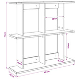 Wall Shelf Wall-Mounted Brown 80 x 20 x 75 cm Engineered Wood - Low Angle