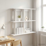 Wall Shelf Wall-Mounted White 100 x 20 x 75 cm Engineered Wood