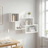 Floating Shelf Wall-Mounted White 87 x 20 x 55 cm
