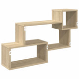 Floating Shelf Wall-Mounted Sonoma Oak 87 x 20 x 55 cm - Rear View