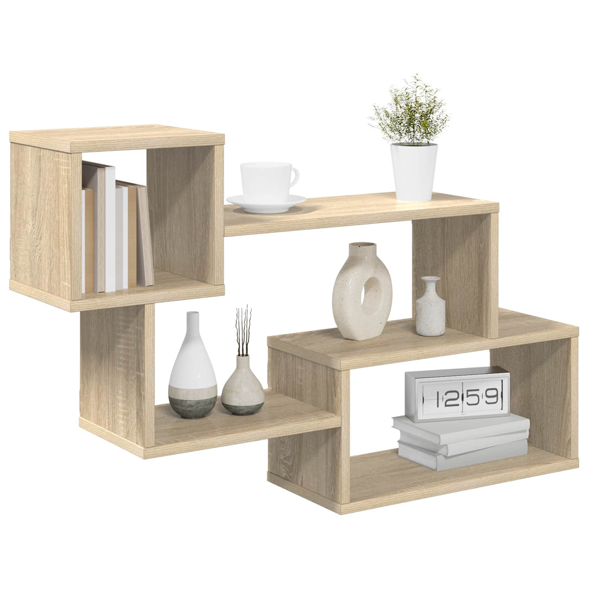 Floating Shelf Wall-Mounted Sonoma Oak 87 x 20 x 55 cm