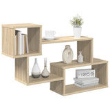Floating Shelf Wall-Mounted Sonoma Oak 87 x 20 x 55 cm - Side View