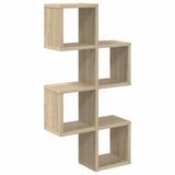 Wall Shelf Wall-Mounted Brown 39 x 15 x 76 cm Engineered Wood