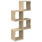 Wall Shelf Wall-Mounted Brown 39 x 15 x 76 cm Engineered Wood - 45-Degree Angle