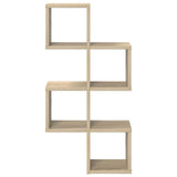 Wall Shelf Wall-Mounted Brown 39 x 15 x 76 cm Engineered Wood - Side View