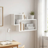 Wall Shelf Wall-Mounted White 55 x 15 x 35 cm Engineered Wood