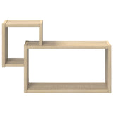 Wall Shelf Wall-Mounted Brown 55 x 15 x 35 cm Engineered Wood