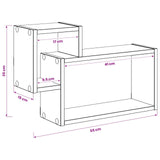 Wall Shelf Wall-Mounted Brown 55 x 15 x 35 cm Engineered Wood - Close-Up Angle