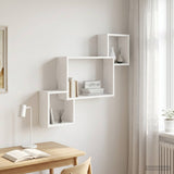 Wall Shelf Wall-Mounted White 91.5 x 15 x 76 cm Engineered Wood