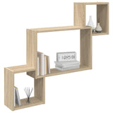 Wall Shelf Wall-Mounted Brown 91.5 x 15 x 76 cm Engineered Wood - Front View