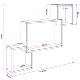 Wall Shelf Wall-Mounted Brown 91.5 x 15 x 76 cm Engineered Wood