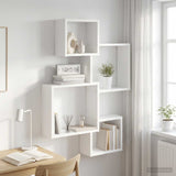 Wall Cube Shelves Wall-Mounted White 64 x 13.5 x 91.5 cm