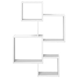 Wall Cube Shelves Wall-Mounted White 64 x 13.5 x 91.5 cm - Side View