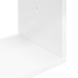 Wall Shelf Wall-Mounted White 32 x 21 x 107 cm Engineered Wood