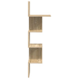 Wall Shelf Wall-Mounted Brown 32 x 21 x 107 cm Engineered Wood
