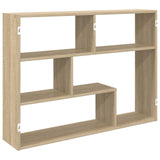 Wall Shelf Wall-Mounted Brown 95 x 20 x 69.5 cm Engineered Wood - 45-Degree Angle