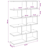 Wall Shelf Sonoma Oak 70 x 20 x 100 cm Engineered Wood