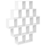 Wall Shelf White 120 x 20 x 136 cm Engineered Wood