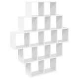 Wall Shelf White 120 x 20 x 136 cm Engineered Wood - Front View