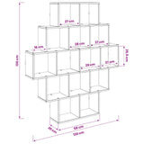 Wall Shelf Sonoma Oak 120 x 20 x 136 cm Engineered Wood