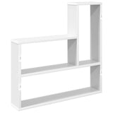 Wall Shelf White 60 x 11 x 60 cm Engineered Wood - Rear View