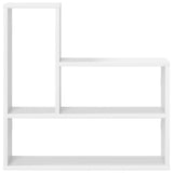 Wall Shelf White 60 x 11 x 60 cm Engineered Wood - Top-Down View