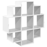Wall Shelf White 90 x 25 x 90 cm Engineered Wood - Rear View